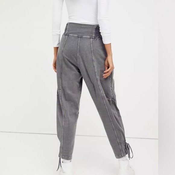 Free People One Billie Smocked Harem Billie Pants - Picture 2 of 11